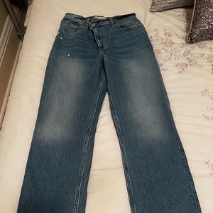 A&F curve love straight jeans with cross cross waist size 26/2